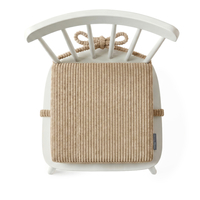 KiddyMoon Coussin Rehausseur De Chaise Enfant, Assise Rehaussée 10 Cm Avec Housse Lavable Et Liens d’Attache, beige, 33x33x10