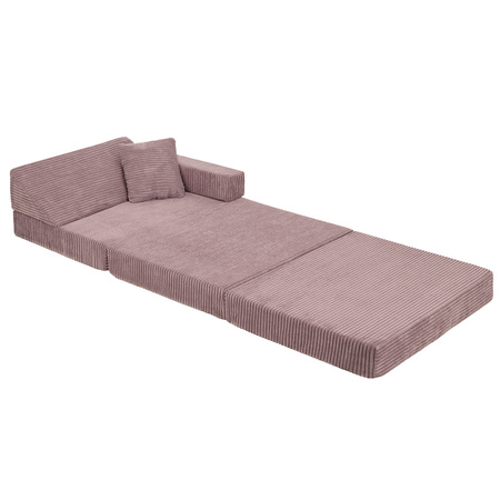 KiddyMoon Fauteuil Enfant Convertible en Mousse, Fauteuil pour Enfants Chaise pour Chambre d'Enfants Matelas Pliable Matelas Fauteuil Relax Fauteuil Douillet, violet, Fauteuil avec Oreiller