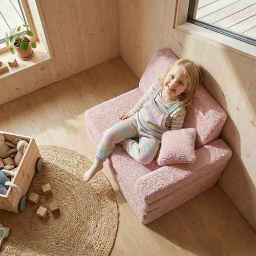 KiddyMoon Lot de 2 Coussins Décoratifs pour Enfant Et Housse Teddy Chambre Enfant, rose, 2 Oreillers