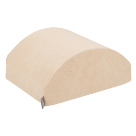 KiddyMoon Velours Aire De Jeux en Mousse pour Enfants, Élément Rampe/Semi-rouleau PPZV-222, beige sableux, Multi-Taille