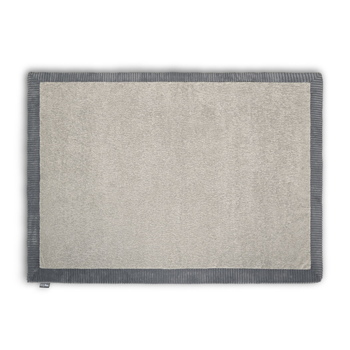 KiddyMoon Tapis de jeu doux pour enfant, antidérapant, rectangulaire, gris clair
