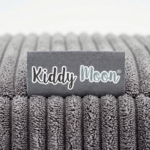 KiddyMoon Coussin Sauteur Enfant Mini Trampoline Interieur Rembourrage A Ressorts Housse Amovible En Tissu Cotele Deux Poignees Des 3 Ans, Gris Foncé, Mini Trampoline