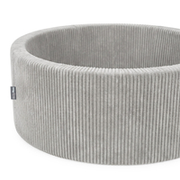 KiddyMoon Piscine Bébé 90 X 30 Cm Sans Balles, Piscine À Balles Pour Bébé Et Enfant, Piscine Enfant En Mousse Douce, Housse Côtelée Lavable, Gris clair: Sans balles, 90x30/SANSballes