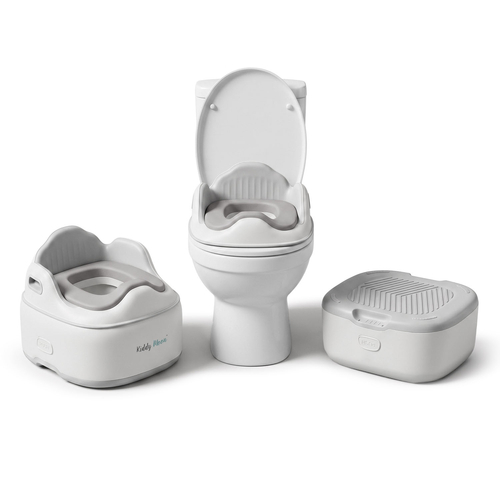 KiddyMoon Pot de Toilette pour Enfants avec Couvercle Verrouillable, gris, UNI