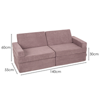 KiddyMoon Canapé Pliant pour Enfants, Canapé Convertible pour Chambre et Salle de Jeux, Matelas au Sol, Mini-Canapé, violet, Canapés