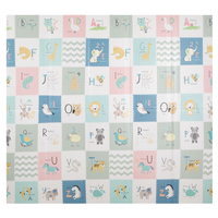 KiddyMoon Tapis de Jeu pour Enfant Bébé Tapis Mousse Tapis de Sol Tapis d'éveilBebe Reversible Stimulation De L'Imagination Pliable Pour L'Intérieur Et L'Extérieur, brun-mer, 180x200x1,5cm
