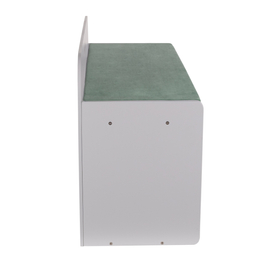 banquette avec étagères pour les enfants KiddyMoon, gris/vert forêt , UNI
