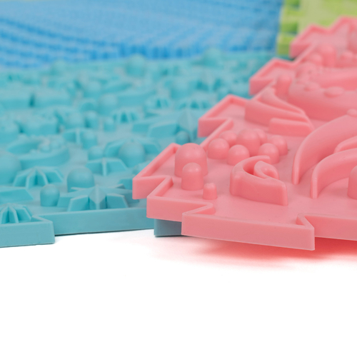 KiddyMoon Tapis Puzzle Sensoriel pour Enfants Tapis Thérapeutique, multicolore, 6 Pieces