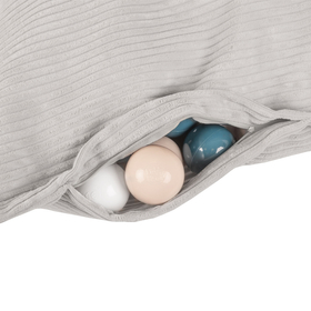 KiddyMoon Coussin Sensoriel Enfant Rempli De Balles Plastique Rééducation Ludique, gris clair, 100x140/700 Balles