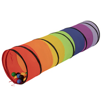 Tunnel Pliable Pour Enfants Tunnel de Jeu Avec Balles Jouet de Pliable Pop-up Pour Bébé Idéal Pour Jouer À L'Intérieur Et À L'Extérieur, multicolore: noir/jaune/bleu/rouge/vert, 400 Balles