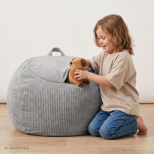 KiddyMoon KM-BAG-ES Meubles fauteuils, gris clair