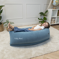 KiddyMoon Gonflable Fauteuil Sensoriel Enfant Avec Poignées Et Pompe, bleu, M