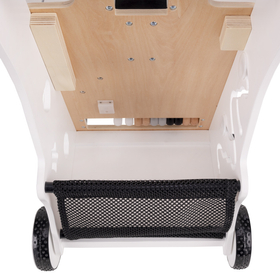 KiddyMoon Trotteur avec un Tableau D'activité, Chariot de Marche pour Bébé, Noir-Blanc, Poignée réglable