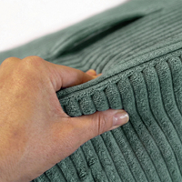 KiddyMoon Coussin Sauteur Enfant Mini Trampoline Interieur Rembourrage A Ressorts Housse Amovible En Tissu Cotele Deux Poignees Des 3 Ans, Vert, Mini Trampoline