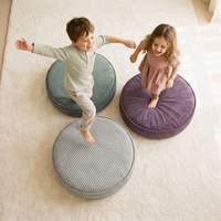 KiddyMoon Ensemble 3 Modules en Mousse pour Enfants pour Chambre D'enfant, vert-gris clair-violet, Lx3