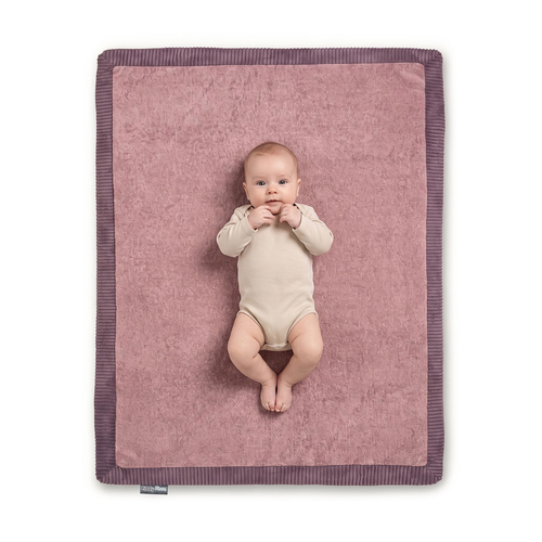 KiddyMoon Tapis de jeu doux pour enfant, antidérapant, rectangulaire, rose