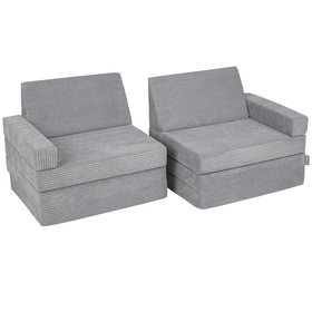 KiddyMoon Canapés Pliant pour Enfants Canapé-Lit Convertible Bébés-Canapé Lit Coucher Salle de Jeux Pliable Matelas au Sol Mini-Canapé Chaise-Lit, , 140x55x30 cm