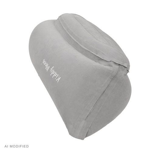 KiddyMoon Gonflable Fauteuil Sensoriel Enfant Avec Poignées Et Pompe, gris, L