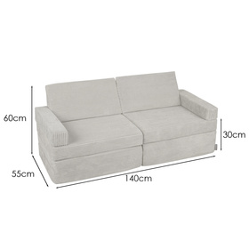 KiddyMoon Canapés Pliant pour Enfants Canapé-Lit Convertible Bébés-Canapé Lit Coucher Salle de Jeux Pliable Matelas au Sol Mini-Canapé Chaise-Lit, , 140x55x30 cm