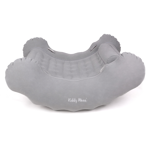 KiddyMoon Fauteuil à Bascule Gonflable À Bascule Pour l'intérieur et l'extérieur avec Poignées Et Pompe, gris, L