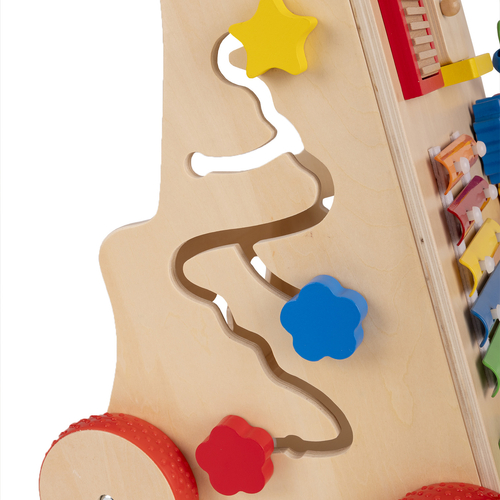 KiddyMoon Trotteur avec un Tableau D'activité, Chariot de Marche pour Bébé, Multicolore, Poignée réglable