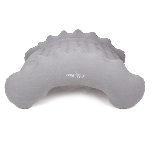 KiddyMoon Fauteuil Sensoriel Gonflable À Bascule Enfant Avec Poignées Et Pompe, gris, L