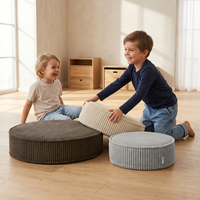 KiddyMoon Ensemble 3 Modules en Mousse pour Enfants pour Chambre D'enfant, jasnoszary-beżowy-brązowy