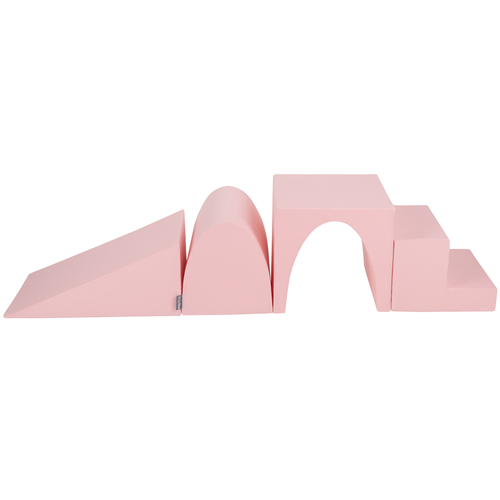 KiddyMoon aire de jeux en mousse pente L/colline/tunnel/marché, rose, Multi-Taille