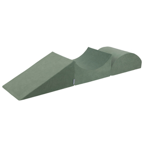 KiddyMoon Aire De Jeux En Mousse Modulable Pour Enfants Avec Housses Amovibles Résistantes Et Matériaux Doux Favorisant Imagination Et Créativité, vert forêt, Multi-Taille