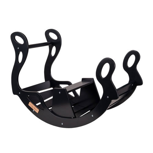 KiddyMoon Bascule pour Enfants Rocker Bébé Balancelle, noir, 90,6x39x69 cm