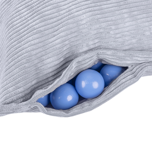 KiddyMoon Coussin Sensoriel Enfant Rempli De Balles Plastique Rééducation Ludique, gris foncé, 100x140/700 Balles