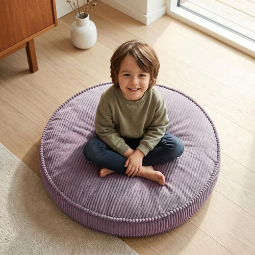 KiddyMoon Ensemble 3 Modules en Mousse pour Enfants pour Chambre D'enfant, gris foncé-violet-gris clair, Lx3