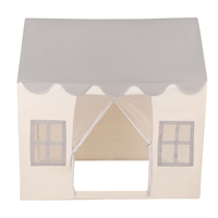 KiddyMoon Tente de Jeux Pour Enfants Maison En Forme De Pavillon Maison Pliable Cabane Enfant Espace Créatif Et Confortable Pour Jouer Intérieur Et Extérieur, blanc-gris: beige pastel/vert de gris/jaune pastel/blanc, 300 Balles