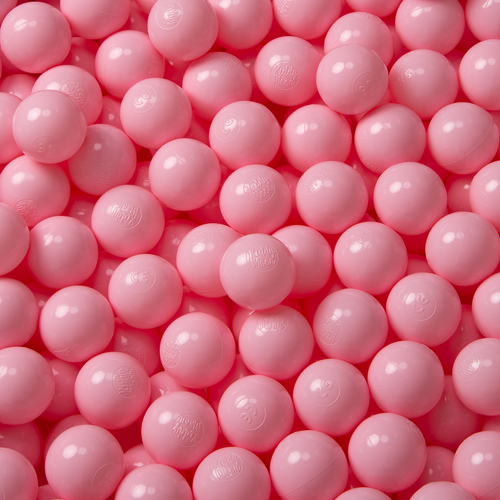 KiddyMoon Balles pour Piscine Colorées ∅6cm Plastique Enfant Bébé Fabriqué en EU, rose poudré, 100 Balles/6cm