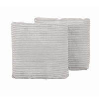 KiddyMoon Coussin Carré 30x30 Cm Lot De 2 En Polyester Avec Garnissage En Mousse Design Élégant Pour Canapé Fauteuil Ou Lit Facile À Entretenir Doux Et Durable, gris clair, 2 Oreillers