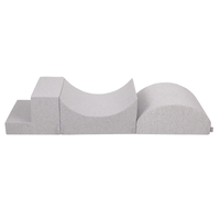 KiddyMoon Element Aire De Jeux en Mousse pour Enfants, gris clair, Multi-Taille