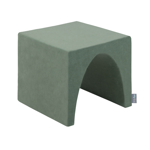 KiddyMoon Aire Velvet De Jeux en Mousse avec Rond Piscine à Balles pour Enfants, vert forêt: turquoise foncé/beige pastel/gris de vert/saumon, Piscine (200 Balles) + Version 3