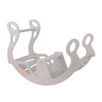 KiddyMoon Bascule pour Enfants Rocker Bébé Balancelle, gris, 90,6x39x69 cm