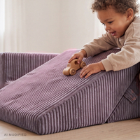 KiddyMoon ANAFI rampe inclinée en mousse pour l’équilibre, violet, klin F
