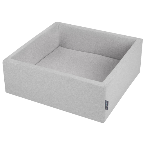 KiddyMoon Piscine à Balles ∅ 7Cm pour Bébé Carré Fabriqué En UE, gris clair