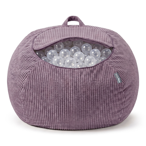 KiddyMoon Pouf pour Enfants 2-en-1 Rangement pour Jouets, 80x80x50cm, violet