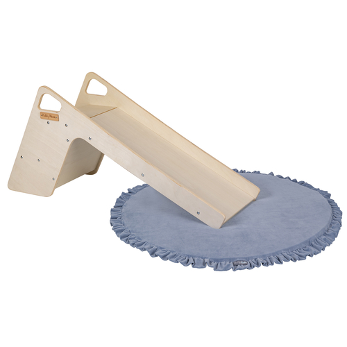 KiddyMoon Tapis de Jeu Pour Enfants Montessori Tapis en Mousse Bébé Épais et Doux Tapis Rampant Ramper Enfant Jouet Couverture Baby Tapis d'éveil, Fabriqué en UE, bleu glacier, L