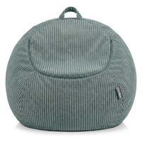 KiddyMoon Pouf pour Enfants 2-en-1 Rangement pour Jouets, 80x80x50cm, vert