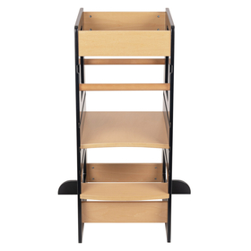 KiddyMoon Tour d’Apprentissage/d’Observation Montessori ST-003 Kitchen Helper, noir-naturel