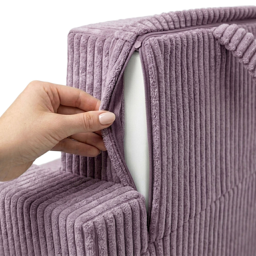 KiddyMoon Fauteuil Pliable pour Enfant en Mousse Canapé Convertible 2 en 1, violet, UNI