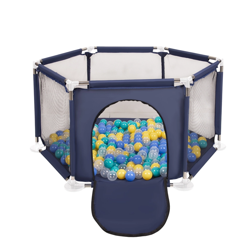 Selonis Parc Bébé Avec SANS Balles Plastiques Aire De Jeu Pliable Basket, Beige