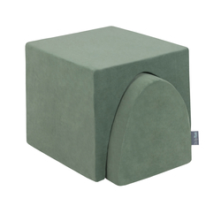 KiddyMoon Aire De Jeux En Mousse Modulable Pour Enfants Avec Housses Amovibles Résistantes Et Matériaux Doux Favorisant Imagination Et Créativité, vert forêt, Multi-Taille