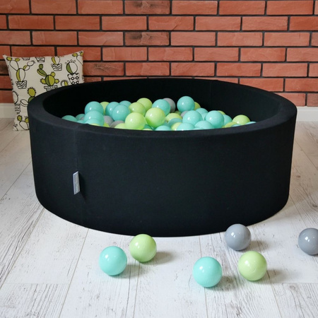 KiddyMoon Balles Colorées Plastique ∅7cm pour Piscine Enfant Bébé Fabriqué en EU, vert clair, 200 Balles/7cm