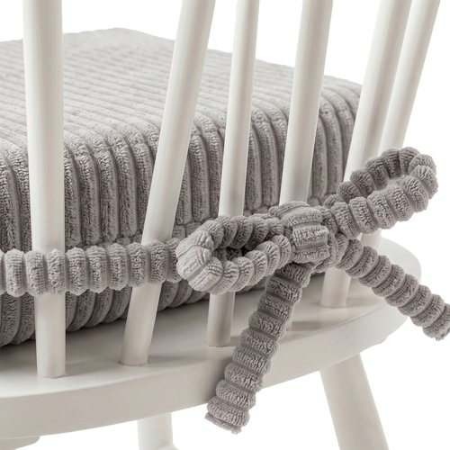 KiddyMoon Coussin Rehausseur De Chaise Enfant, Assise Rehaussée 10 Cm Avec Housse Lavable Et Liens d’Attache, gris clair, 33x33x10