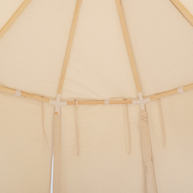 KiddyMoon Tente de Jeu Maison pour Enfants en Forme de Pavillon Intérieur et Extérieur, naturel couleur